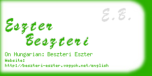 eszter beszteri business card